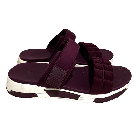 Fitflop purple slide sandals adjustable US 9M platform padded comfort walking - Picture 5 of 12